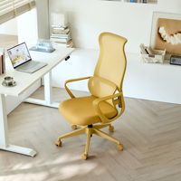 Chaise de bureau ergonomique moderne pour personnel, pivotante, réglable en hauteur, avec coussin moelleux, chaise de direction en maille