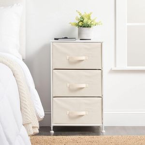 Casa di stoccaggio cassettone torre con 3 cassetti in tessuto rimovibile per camera da letto - Product Image 3