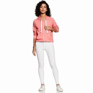 Nouveaux modèles de sweats à capuche zippés pour femmes sweat à capuche à manches longues avec logo personnalisé pour femmes - Product Image 5