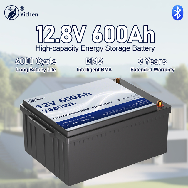 Pre-sale Split Hybrid Grid 12.8V 600Ah 6000 Cycle IP67 CAN Communication LiFePO4 Battery Home Energy Storage System
