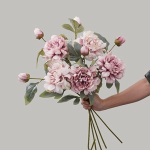 Fleur de pivoine artificielle Lark rose à tige unique, bouquet de mariage, décoration intérieure, style Ins transfrontalier - Product Image 1