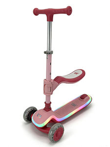<span class=keywords><strong>Trottinette</strong></span> 3 roues populaire pour enfants, style extérieur, avec siège pliable lumineux inclus, légère et réglable en hauteur, jouet pour enfant - Product Image 2