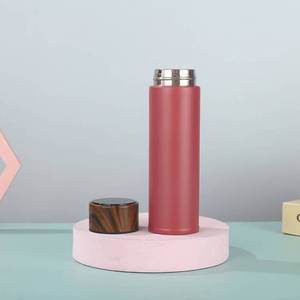 Vaso Térmico Creativo con Pantalla Inteligente de Temperatura, Aislado, con Diseño de Madera, para Oficina y Negocios, de Boca Pequeña - Product Image 2