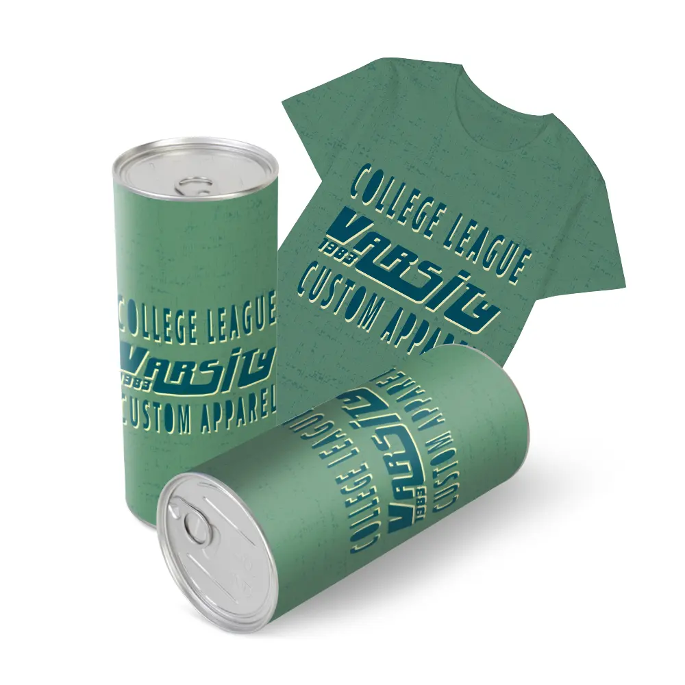 Kids School Items Cool Design T-Shirts Verpakking Branding Custom Blikken Doos Voor Mannen Stijlvol
