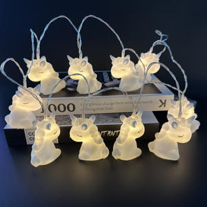 <span class=keywords><strong>Guirlande</strong></span> <span class=keywords><strong>lumineuse</strong></span> licorne 10LED 6.8ft IP44 nominale à piles guirlandes lumineuses blanches chaudes pour la décoration de la <span class=keywords><strong>chambre</strong></span> des enfants - Product Image 5