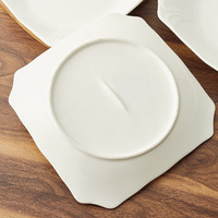Assiette carrée en porcelaine, style chinois moderne, tendance nationale, utilisable au micro-ondes, pour hôtels, restaurants et usage domestique