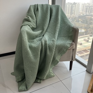 Waffle Plaid Cotton Sofa <strong>Throw</strong> Blanket Air Condition Summer <strong>Quilt</strong> Blankets <strong>for</strong> <strong>Beds</strong> Soft Home <strong>Bed</strong> Cover Sheet Bedspreads - Product Image 1