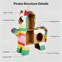 Mini Piñatas en Papier Multi-Styles pour Fêtes - Motifs Citrouille d'Halloween, RIP, Fantôme, Chaussette de Noël, Bonhomme de Neige