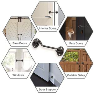 Schuurdeurvergrendeling Deurslot <span class=keywords><strong>Hardware</strong></span>, Schuifdeur Slot Ooghaak Klink Met Schroeven Haak En Ooggrendel - Product Image 6