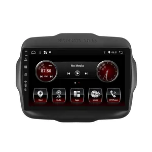 Doğrudan satış radyo multimedya ses Android 12 sistemi 9 "360 geri dönüşümlü görüntü araba otomatik oynatma GPS araç dvd oynatıcı oynatıcı jeep Renegade