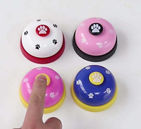 Appareil d'entraînement pour animaux de compagnie avec sonnette et design empreinte de patte, clicker pour dressage canin et félin, vente en gros