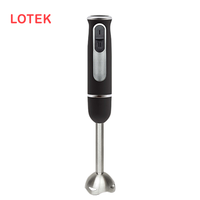 Mixeur Plongeant Électrique Portable Multifonctionnel avec Commande par Bouton Poussoir, 8 Vitesses Variables, 4 Lames - Mélangeur Domestique