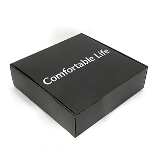 Cajas de Regalo Plegables de Cartón Corrugado Reciclable con Logotipo Personalizado, Aptas para Grabado, Embalaje de Envío de Fábrica <span class=keywords><strong>OEM</strong></span>, Cajas de Correo Negras - Product Image 1