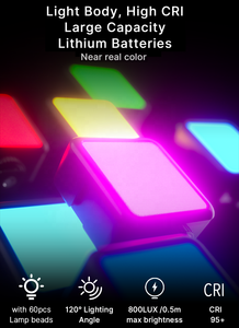 Ulanzi-<span class=keywords><strong>Mini</strong></span> lampe de poche LED RGB VL49, 2700-9000K, éclairage supplémentaire pour photographie, <span class=keywords><strong>Portable</strong></span>, pour Vlog - Product Image 2