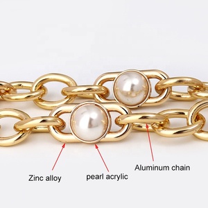 3-4mm dày nhôm nhẹ PURSE chain-vàng ngọc trai liên kết dây đeo vai cho túi xách, chiều dài tùy chỉnh bán buôn - Product Image 3
