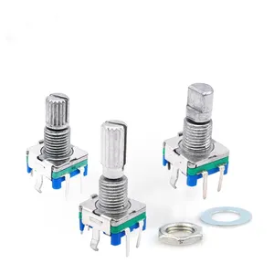 20 Position 360 Degree Rotary Encoder EC11 w Push Button 5Pin Handle Long 15/20MM With A Built In Push Button Switch