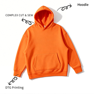 Felpa con Zip Corta da Uomo OEM 5, Produttori di Felpe Streetwear Oversize, Felpa Casual da Uomo con Cappuccio - Product Image 2