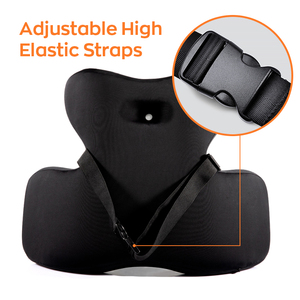 <span class=keywords><strong>Oreiller</strong></span> de soutien lombaire en mousse à mémoire de forme avec housse respectueuse de la peau Noir pour le soulagement des maux de dos Coussins de siège et oreillers lombaires - Product Image 3