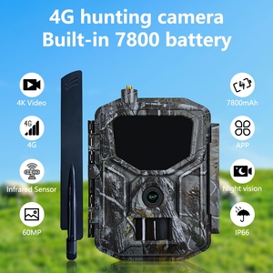 <span class=keywords><strong>Caméra</strong></span> <span class=keywords><strong>de</strong></span> <span class=keywords><strong>chasse</strong></span> numérique extérieure 60MP 4G LTE à énergie solaire 6V, CMOS 4K, détection <span class=keywords><strong>de</strong></span> mouvement PIR, vision nocturne, grand angle 120°, photo et vidéo - Product Image 1