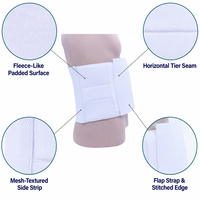 Ceinture abdominale post-chirurgicale blanche avec panneau rembourré à 3 niveaux