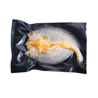 Sac sous vide gaufré laminé de qualité alimentaire en PA/PE, plastique et nylon pour la compression et le stockage de saucisses et de viande, noir, thermoscellable