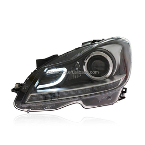 Gruppo Fari Anteriori per Aggiornamento da Specifiche Base a Alte per <span class=keywords><strong>Mercedes</strong></span> Benz Classe <span class=keywords><strong>C</strong></span> W204 2011-2013, Fari a Proiezione - Product Image 5
