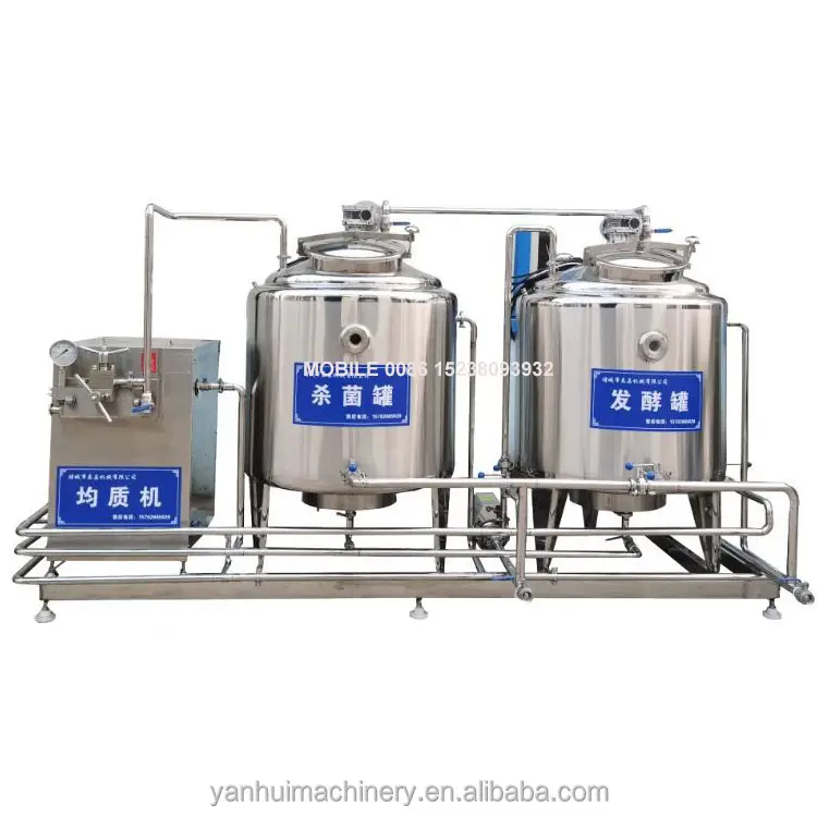 Máquina comercial de procesamiento de lácteos Máquina industrial para hacer yogur