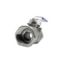 Mini-vanne à boisseau sphérique en acier inoxydable 1 pièce, filetée 304 316, 1/4 pouce, 3/8 pouce, 1/2 pouce, filetage femelle, pour eau, air, gaz