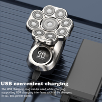 Nouveau rasoir électrique sans fil rechargeable 6 en 1 pour hommes 9D têtes de rasage flottantes tête chauve rasoir rotatif