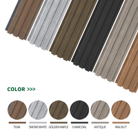 Panneau de bardage rainuré WPC co-extrudé, composite bois-plastique moderne à rainures verticales, pour revêtement extérieur de villas et hôtels, décoration de façade