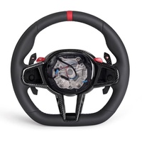Cubierta de Volante de Fibra de Carbono para Automóvil, Compatible con G80 G20 G28 G30 G60 G87 M-Sport M3 M4 M5 X6 X5, Estilo Deportivo
