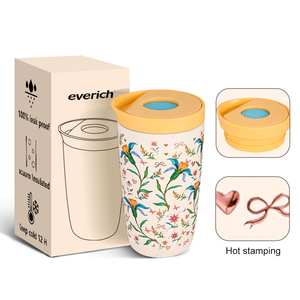 <span class=keywords><strong>2025</strong></span> thiết kế mới dập nóng xử lý bề mặt 12oz 14oz cách điện tái sử dụng ly thép không gỉ cốc cà phê cho quà tặng - Product Image 1