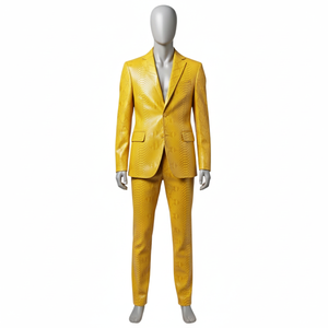 New Arrival <b>Snake</b> Print Leather <b>Suit</b> Set Wholesale Genuine Leather Custom Men's Two Piece High Quality <b>Suit</b> <b>in</b> Leather - Product Image 1