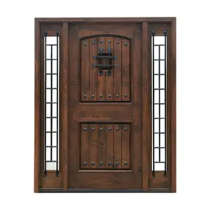 European Style entry gates house front doo Wrought Iron Wood Mdf Entry Wrought Iron Garage Door