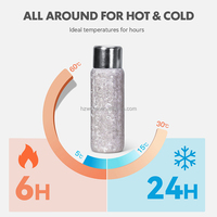 Bouteille de voyage isotherme en titane 500ml 600ml, ultralégère, double paroi, garde au chaud et au froid, gourde réutilisable avec couvercle