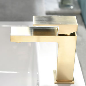 Robinet de lavabo moderne en laiton, mitigeur <span class=keywords><strong>carré</strong></span> en céramique <span class=keywords><strong>à</strong></span> poignée unique pour eau chaude/froide, idéal pour salle de bain, chambre et hôtel - Product Image 3