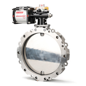 Válvula de Mariposa Neumática de Acero Inoxidable para Ventilación de Polvo, 304, Brida Simple/Doble, DN300, para Mezcladora de Cemento - Product Image 1