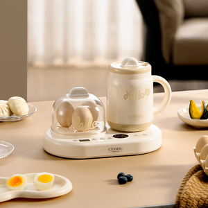 เครื่องทำอาหารเช้าอัจฉริยะอเนกประสงค์ขนาดเล็ก กาต้มน้ำไฟฟ้า 2-in-1 เครื่องนึ่งไข่อัตโนมัติ ไร้เสียงรบกวน สำหรับใช้ในครัวเรือน - Product Image 5
