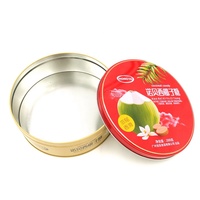 Boîte en fer blanc recyclable de qualité alimentaire pour bonbons traditionnels à la noix de coco, conteneur métallique pour snacks, chewing-gums, chocolat, logo personnalisable