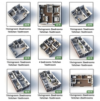Villa prefabricada de 20 pies de alta calidad con ventas de fábrica con casa pequeña móvil de 2 dormitorios casa contenedor expandible
