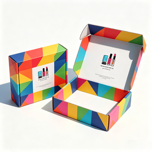 Boîte d'expédition en carton ondulé, emballage personnalisé en carton, coffrets cadeaux pour cosmétiques, ensembles de soins de la peau, rouges à lèvres, avec logo pour cadeaux cosmétiques - Product Image 1
