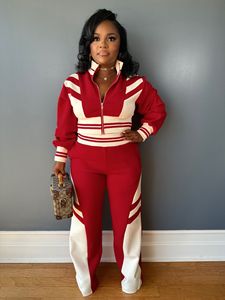 2026新款定制徽标女式休闲运动服两件套长袖拉链夹克裤子套装 - Product Image 2