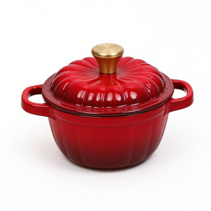 Cocotte <span class=keywords><strong>en</strong></span> <span class=keywords><strong>fonte</strong></span> émaillée 12 cm, mini four hollandais, ustensile de cuisson <span class=keywords><strong>en</strong></span> <span class=keywords><strong>fonte</strong></span> à double poignée pour la préparation de la nourriture pour bébé, les ragoûts et la cuisson - Product Image 4