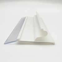 Profilé en plastique extrudé pour support de prix et séparateur d'étagère à clipser, pour vitrine réfrigérée