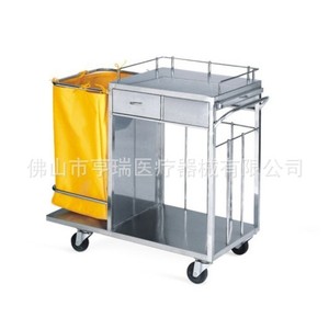 Carro de residuos hospitalarios Henry HR-421 de acero inoxidable para quirófano y recolección de ropa de cama - Product Image 4