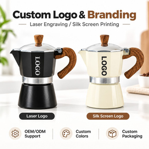<span class=keywords><strong>Cafetera</strong></span> Espresso Kingze OEM para Estufa, 1/3/6 Tazas, <span class=keywords><strong>Cafetera</strong></span> <span class=keywords><strong>Italiana</strong></span> de Aluminio Tipo Moka, Válvula Única, <span class=keywords><strong>Cafetera</strong></span> Espresso Portátil para Camping - Product Image 2