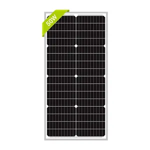 Mono PERC Solar PV proveedores 100 vatios 120W paneles solares 50 W monocristalino poli 50 vatios panel solar para cargar batería de 12V