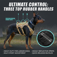 Harnais pour chien respirant et réfléchissant en nylon 1050D, anti-traction, pour chiens de travail de taille moyenne à grande M L XL