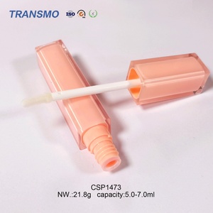 Flacon carré vide pour brillant à lèvres de 5-7 ml, tube en plastique pour gloss à lèvres en gros avec bouchons - Product Image 6