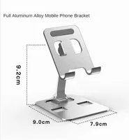 Support de téléphone pliable universel en alliage d'aluminium pour bureau, support de téléphone portable, support de bureau en métal
